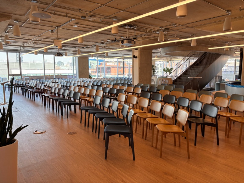 Presentation space with rows of chairs